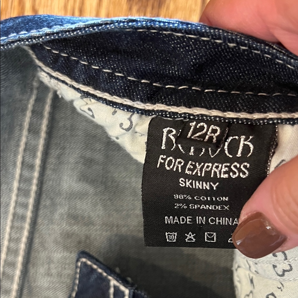 Rock Revival Dark Wash Skinny Jeans, NWOT, 12 - Picture 4 of 10